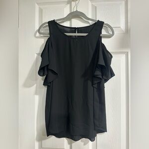 BCX Black Cold Shoulder Blouse